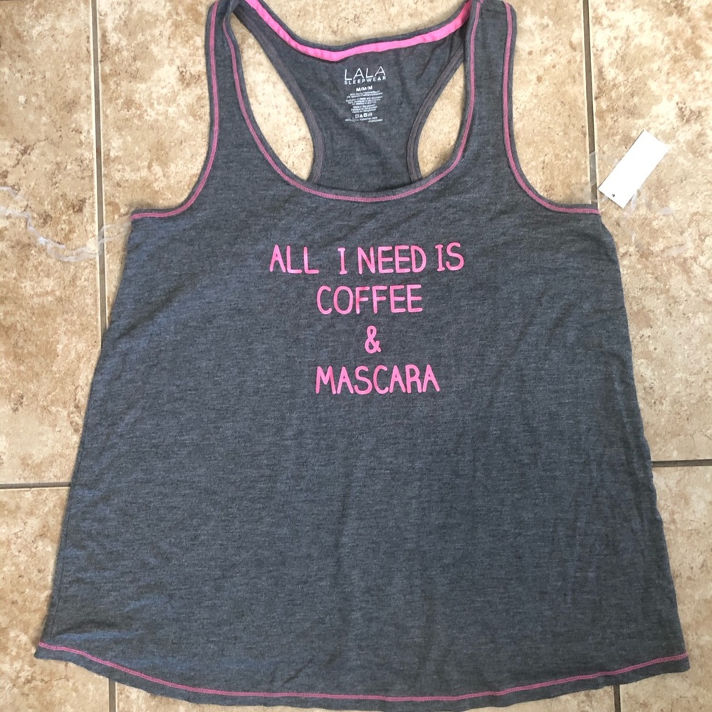 1️⃣ Coffee & Mascara sleep tank M NWT